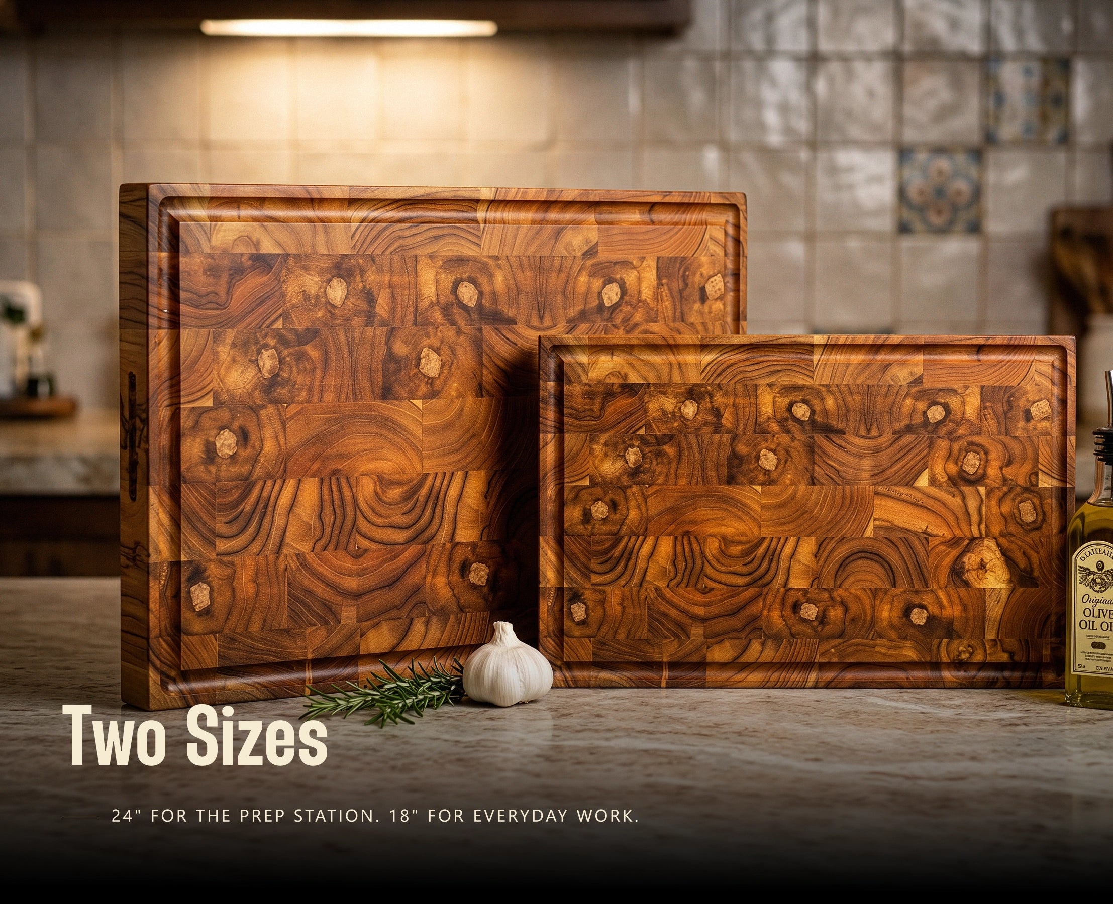 RYFA Handcrafted Teakwood End Grain Chopping Block