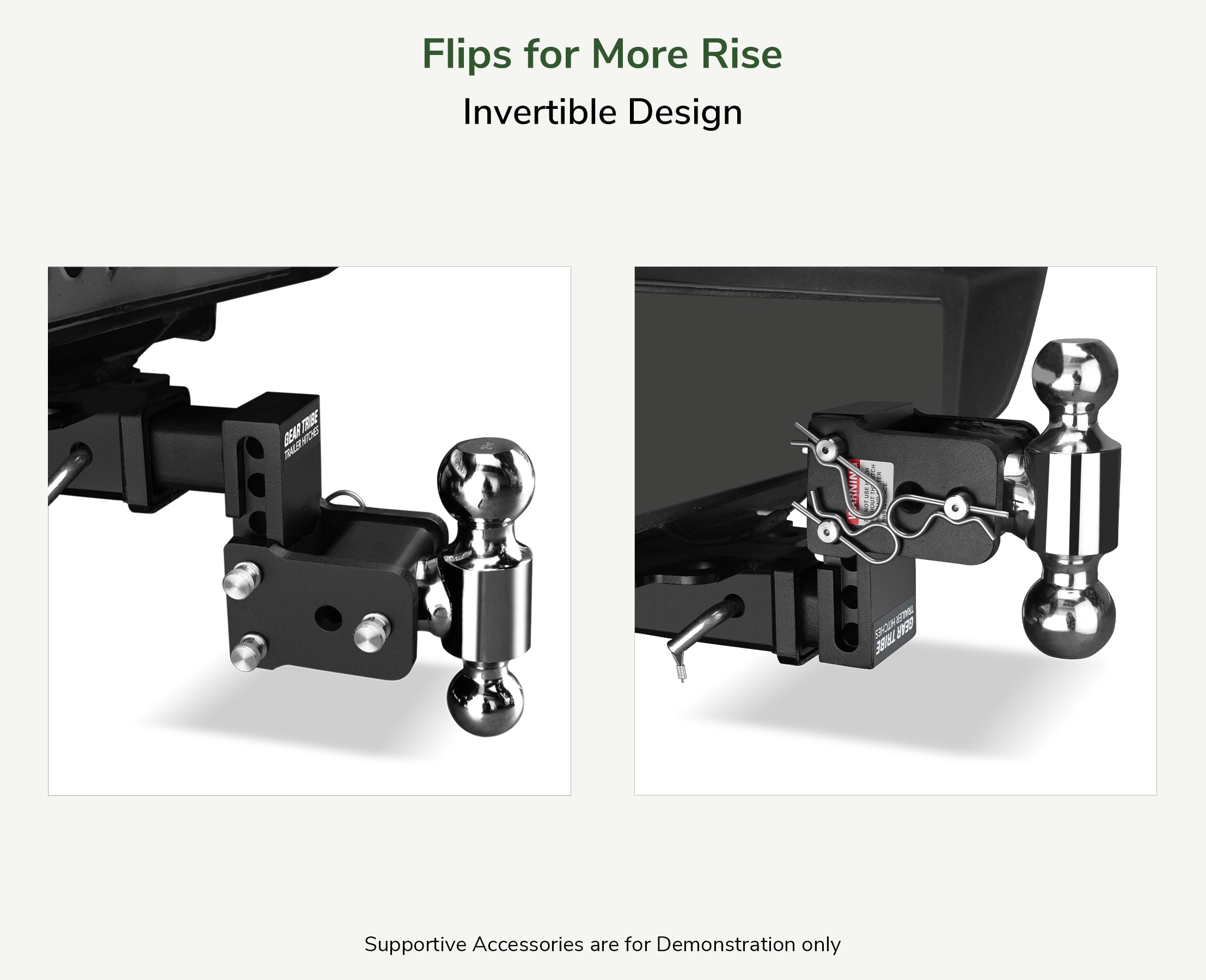 GearTribe Towmaster Trailer Hitch Ball Mount Fits 2" Receiver, 3" Drop