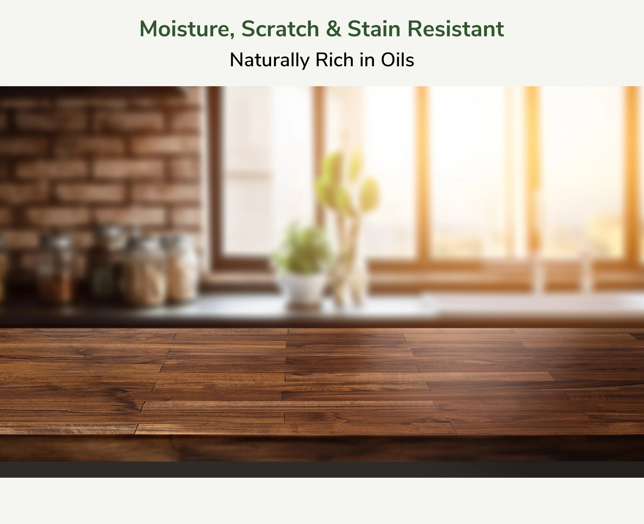 Handcrafted Butcher Block Countertop – Solid Hard Teakwood