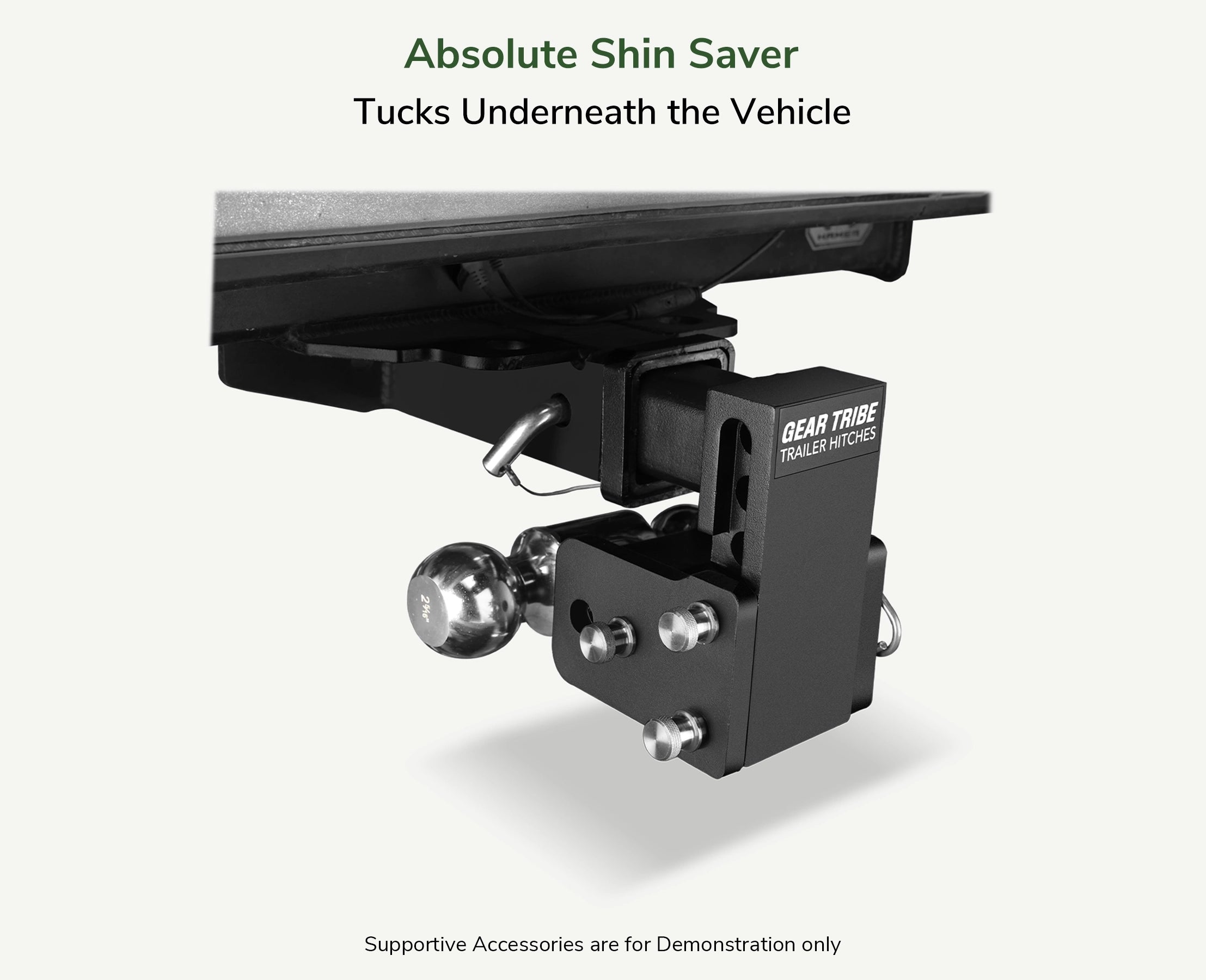 GearTribe Towmaster Trailer Hitch Ball Mount Fits 2" Receiver, 3" Drop