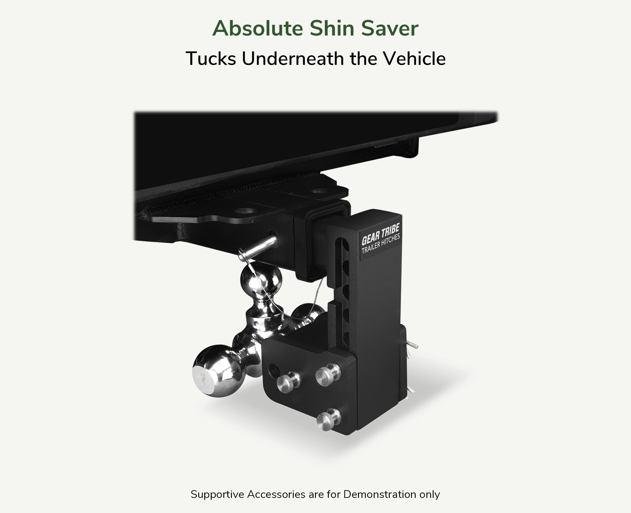 GearTribe Towmaster Trailer Hitch Ball Mount Fits 2" Receiver, 5" Drop