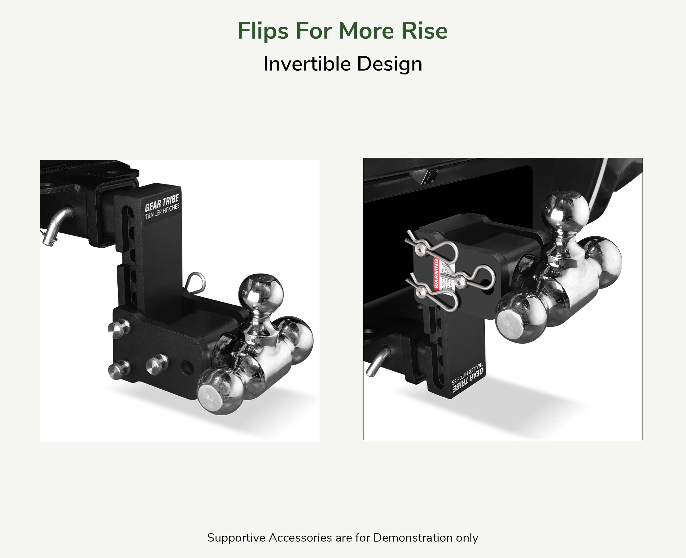 GearTribe Towmaster Trailer Hitch Ball Mount Fits 2" Receiver, 5" Drop