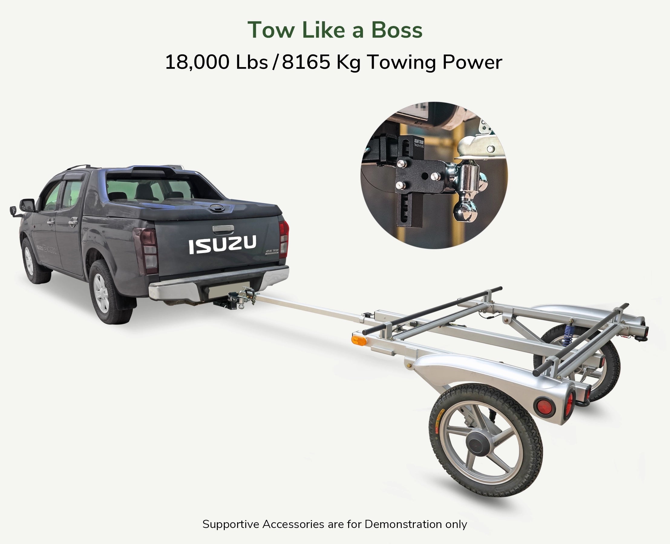 GearTribe Towmaster Trailer Hitch Ball Mount Fits 2.5" Receiver, 5" & 7" Drop