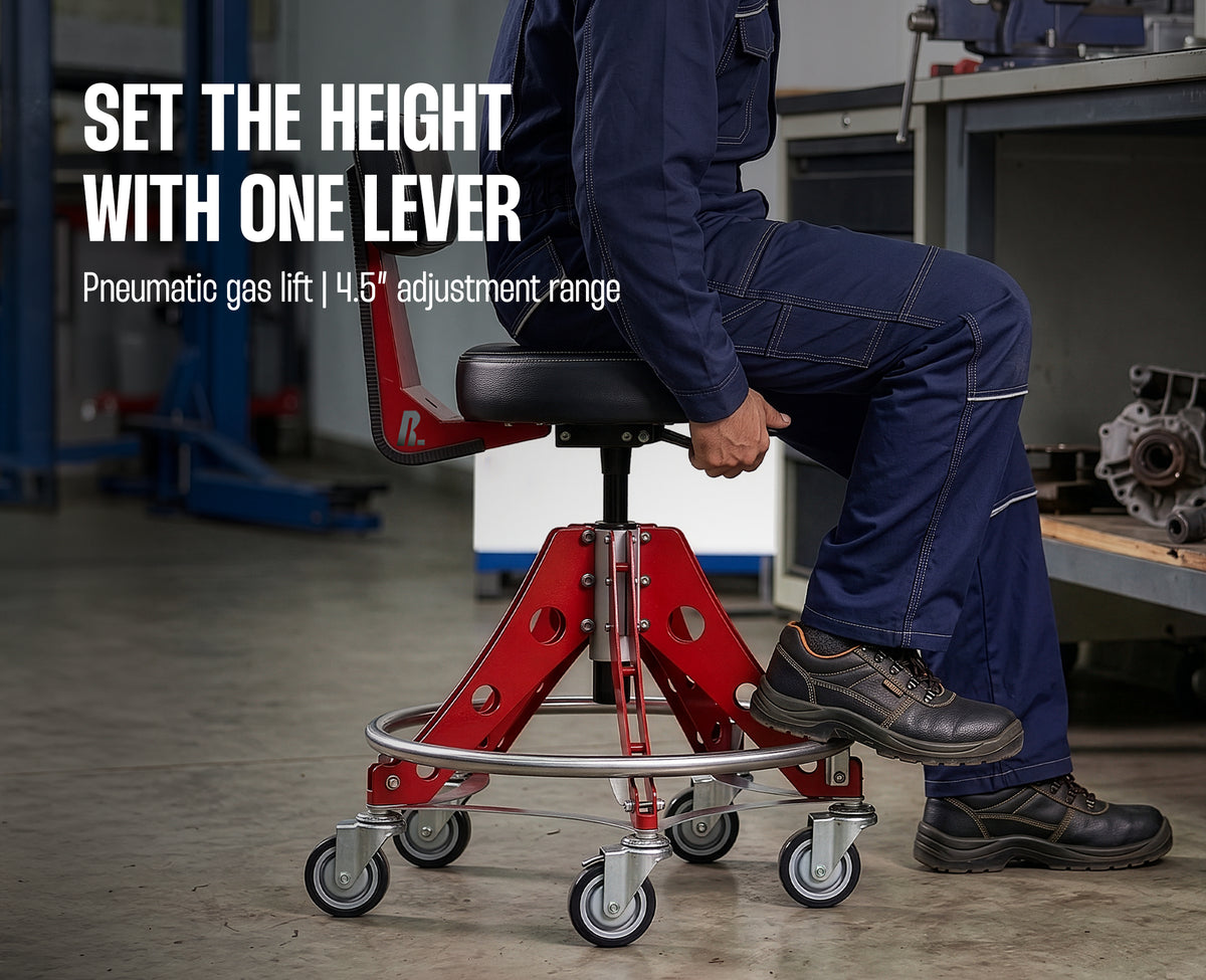 RYFA HI GT ROLLING SHOP STOOL