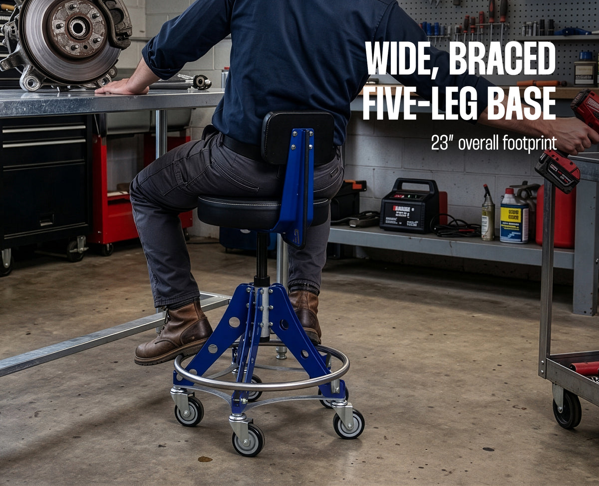 RYFA HI GT ROLLING SHOP STOOL