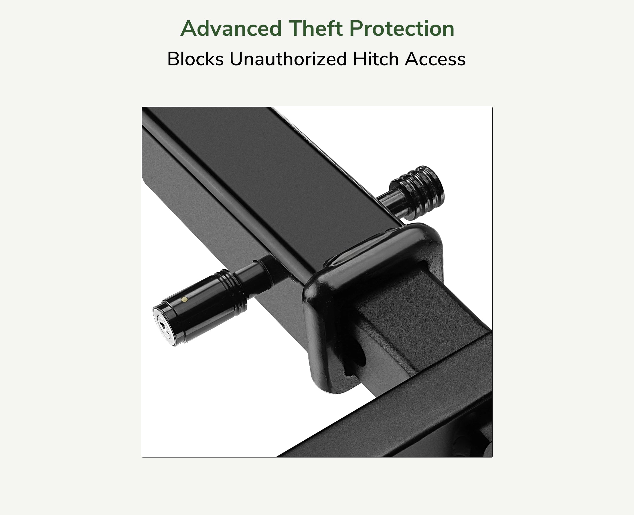 RYFA Hitch Bar Lock for Hitch-Mounted Bike Rack