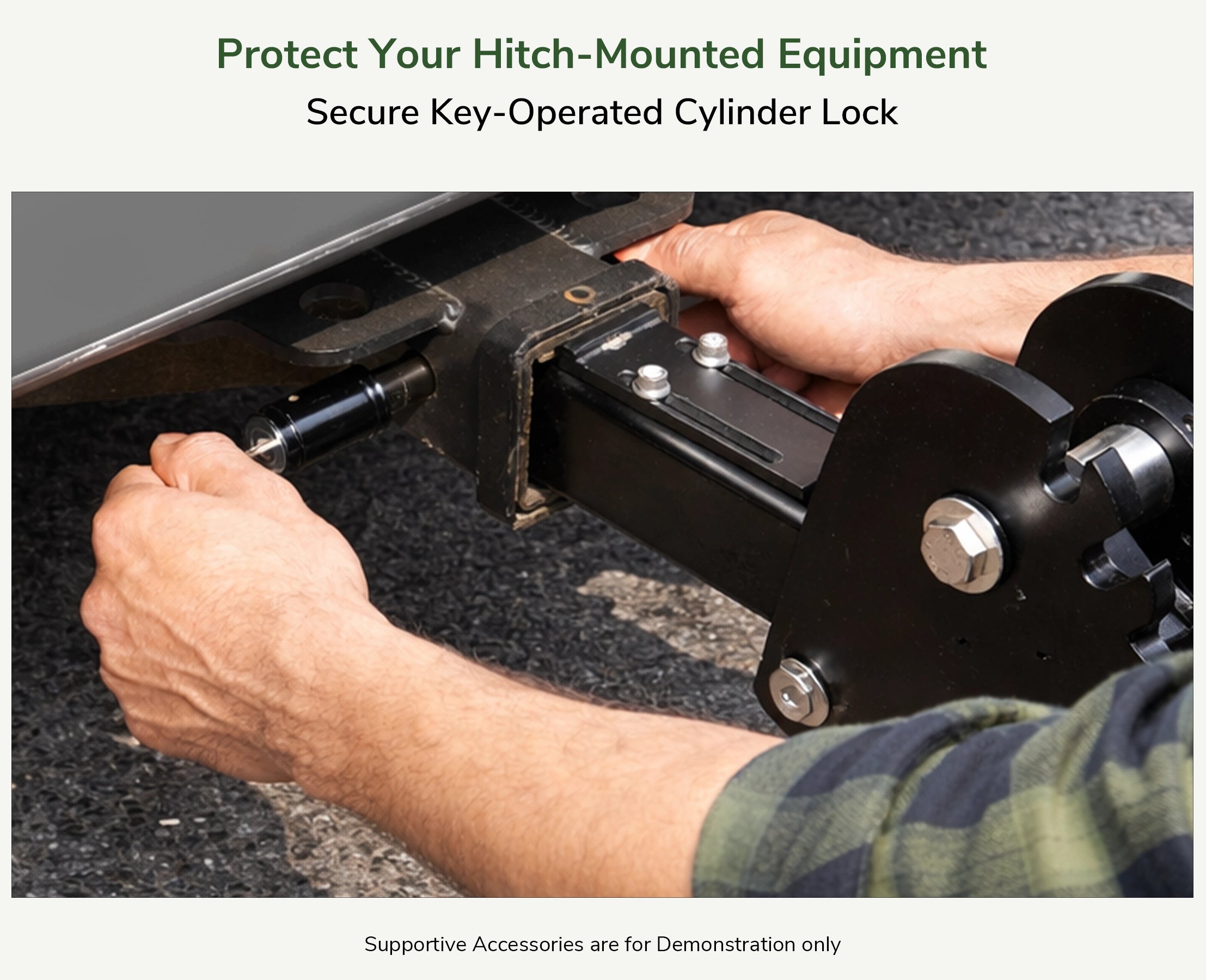 RYFA Hitch Bar Lock for Hitch-Mounted Bike Rack